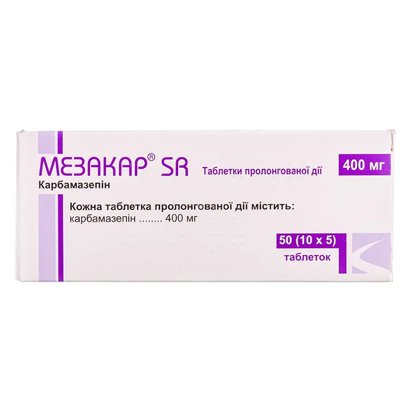 Мезакар SR таблетки по 400 мг 50 шт. (10х5)