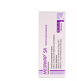 Мезакар SR таблетки по 400 мг 50 шт. (10х5)