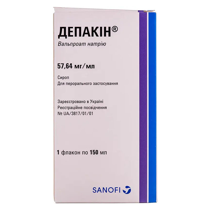 Депакин сироп 200 мг/5 мл по 150 мл во флаконе 1 шт.