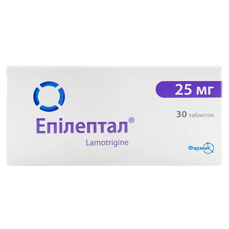 Епілептал таблетки по 25 мг 30 шт. (10х3)