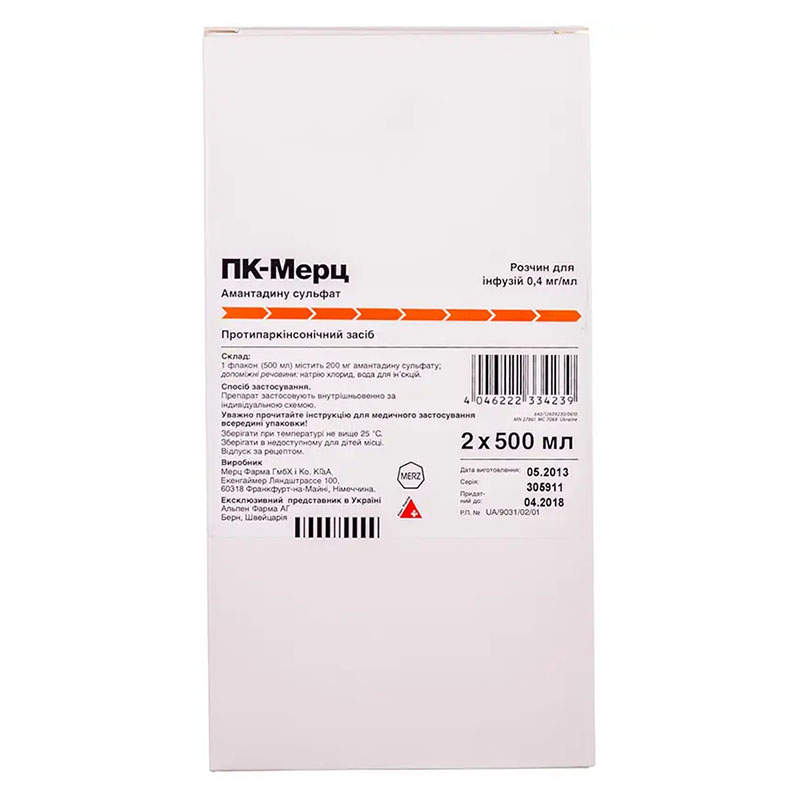 ПК-Мерц розчин для інфузій 0,4 мг/мл по 500 мл у флаконі 2 шт.