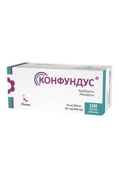 Конфундус таблетки по 25 мг/250 мг 100 шт.