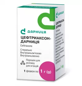 Цефтриаксон-Дарниця порошок по 1 г у флаконі 1 шт.