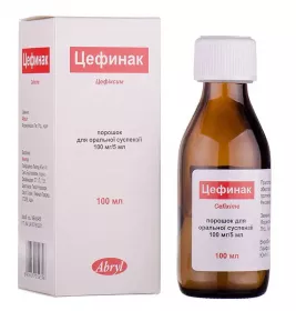 Цефинак порошок 100 мг/5 мл по 100 мл у флаконі 1 шт.