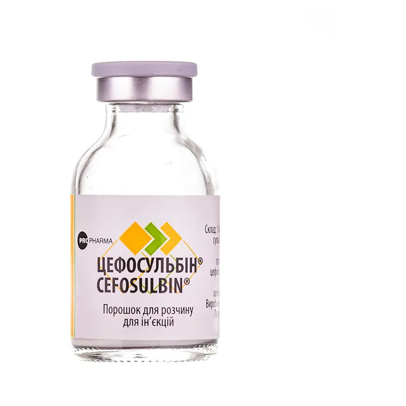Цефосульбин порошок по 1 г/1 г во флаконе 1 шт.
