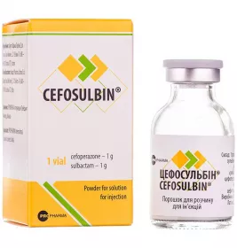 Цефосульбін порошок по 1 г/1 г у флаконі 1 шт.