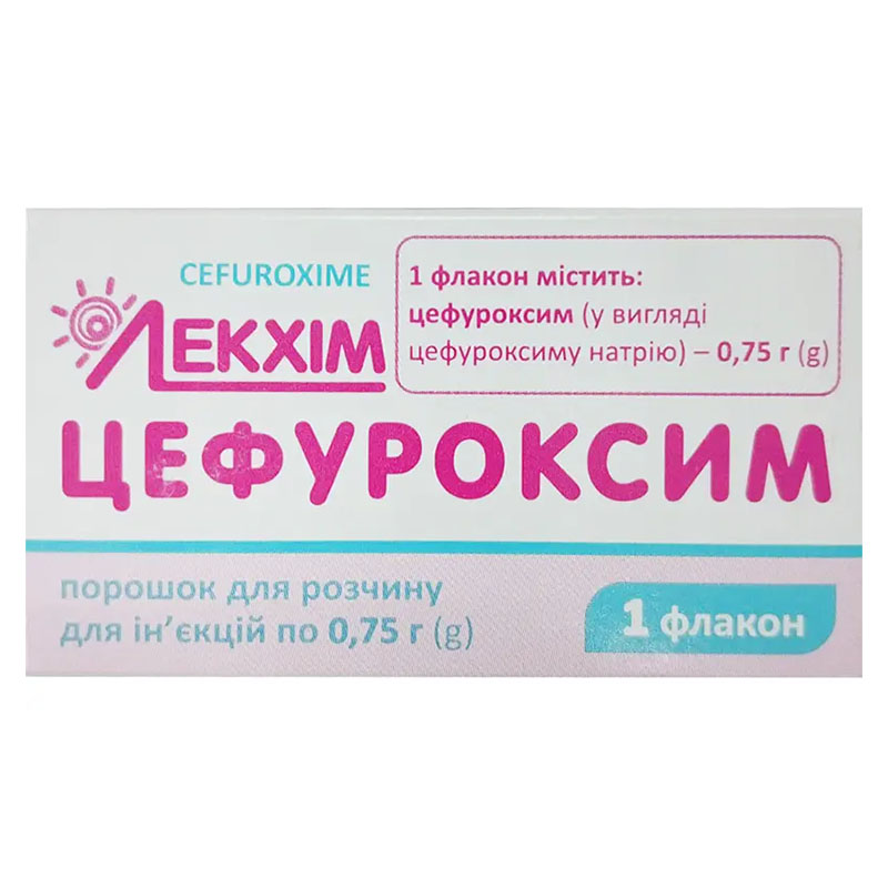 Цефуроксим порошок по 0,75 г у флаконі 1 шт. - Лекхім