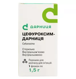 Цефуроксим-Дарница порошок по 1.5 г во флаконе 1 шт.