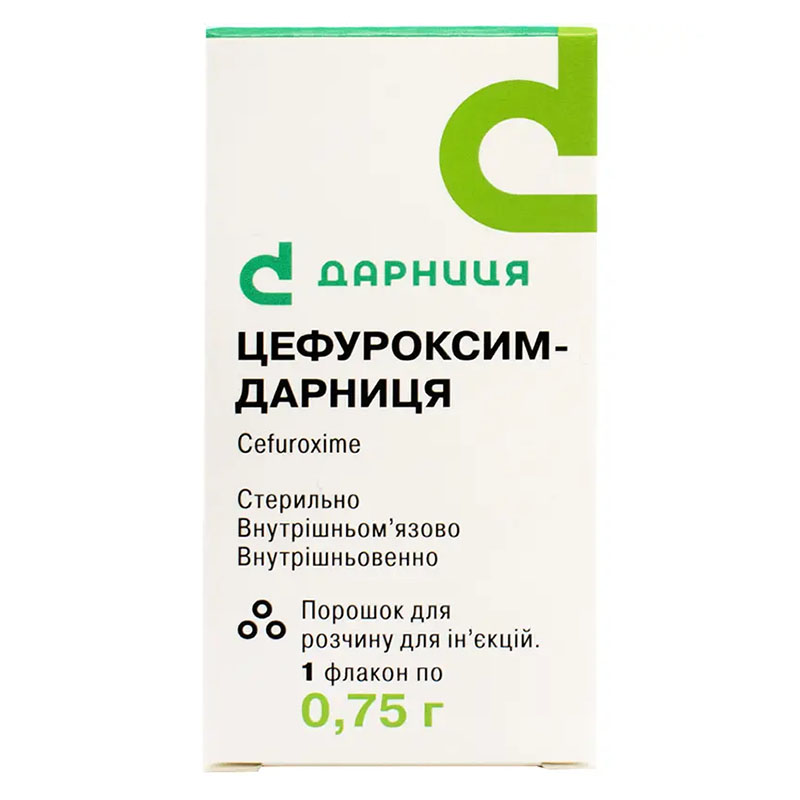Цефуроксим-Дарница порошок по 0.75 г во флаконе 1 шт.