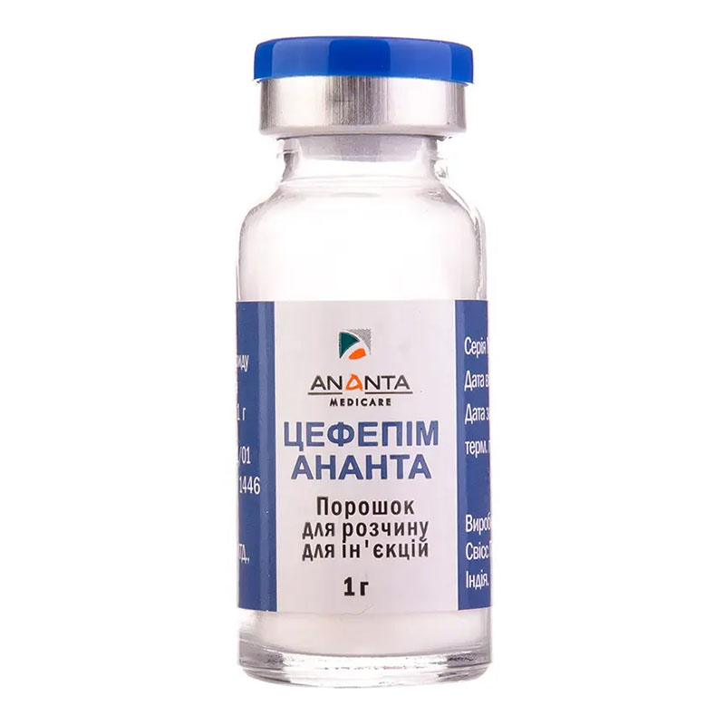 Цефепим порошок по 1 г во флаконе 1 шт. - Ананта