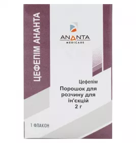 Цефепім порошок по 2 г у флаконі 1 шт. - Ананта