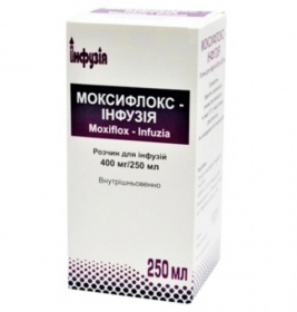 Моксифлокс розчин для інфузій 400 мг/250 мл по 250 мл у флаконі 1 шт. - інфузія