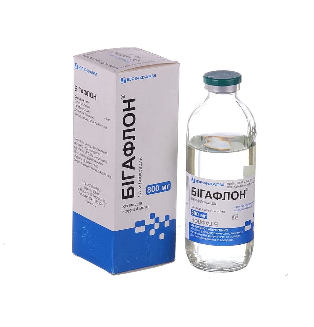 *Бігафлон р-н д/інф. 4мг/мл 200мл