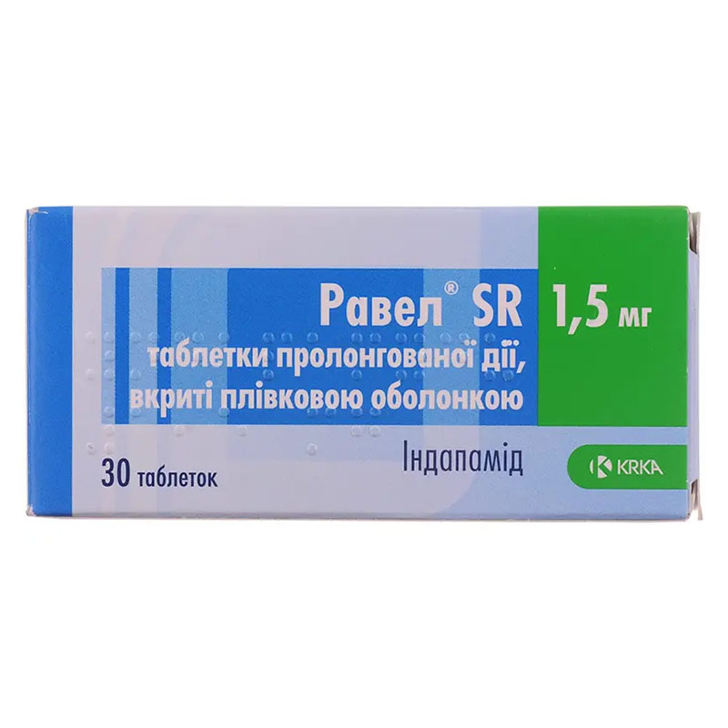 Равел SR таблетки по 1.5 мг 30 шт. (10х3) - КРКА