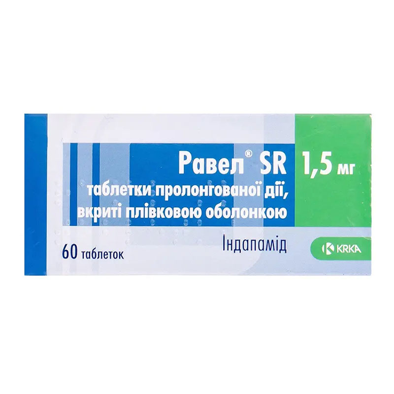 Равел SR таблетки по 1.5 мг 60 шт. (10х6) - КРКА