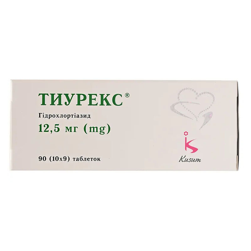Тиурекс таблетки по 12,5 мг 90 шт. Тиурекс таблетки по 12,5 мг 90 шт.