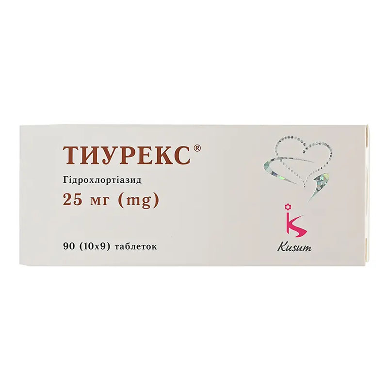 Тиурекс таблетки по 25 мг 90 шт.