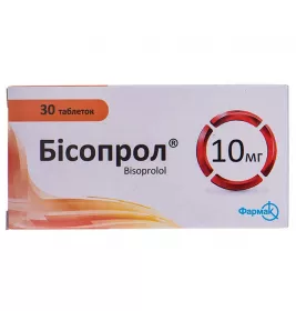 Бисопрол таблетки по 10 мг 30 шт. (10х3)