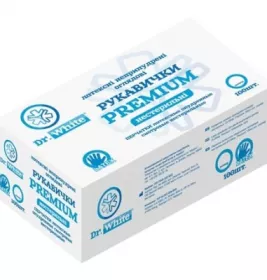 *Рукавички Dr.White Premium оглядові латексні нестерильні без пудри р.M
