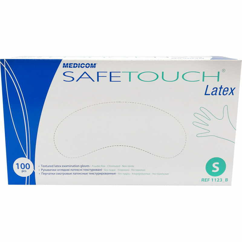 *Перчатки Safe-Touch смотр.латекс.н/ст.б/пудры р.S (50пар)
