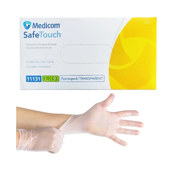 *Перчатки Safe-Touch смотр.латекс.н/ст.б/пудры р.L (50пар)