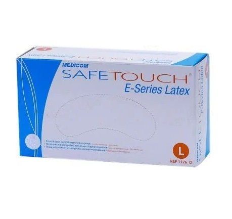 *Рукавички Safe-Touch E-Series огляд.латекс.н/ст.з пудрою р.L