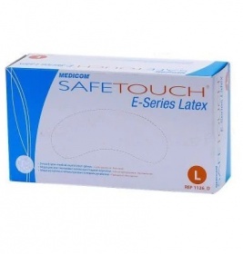 *Рукавички Safe-Touch E-Series огляд.латекс.н/ст.з пудрою р.L