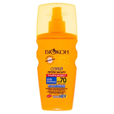 *Біокон спрей проти засмаги Ультразахист SPF 70 160мл