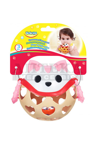 Брязкальце Мякий мяч-Котик 3мес.+