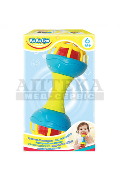 Брязкальце Мяка гантелька 6мес.+ коробка