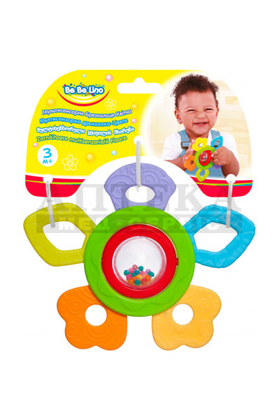 Мультисенсорне брязкальце Квітка 3мес.+