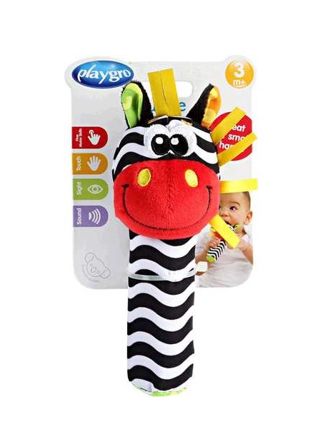 *Игрушка-пищалка Playgro Зебра 0183439 от 3 мес *Игрушка-пищалка Playgro Зебра 0183439 от 3 мес