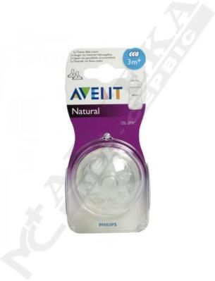 *Соска Avent 655/27 Natural змін. потік 3+ міс 2шт