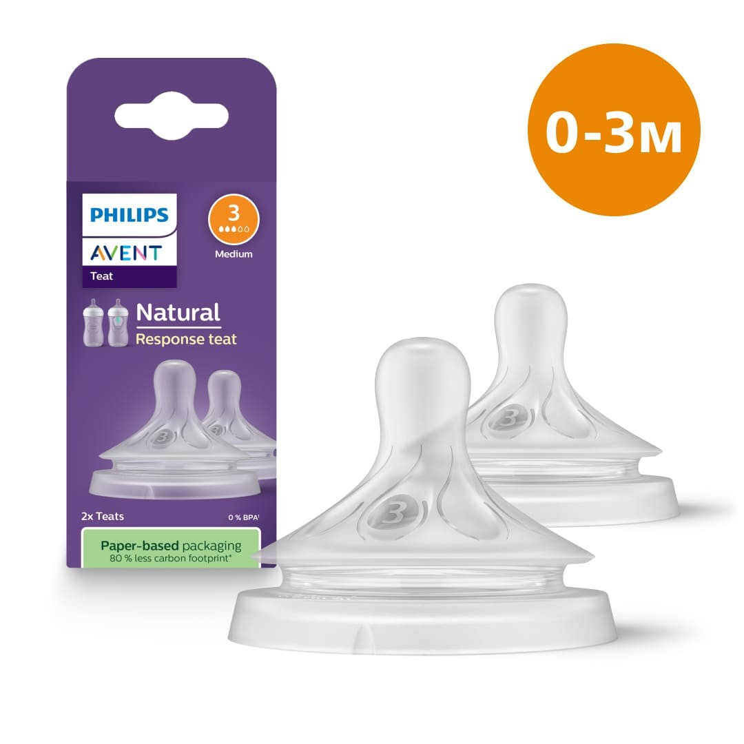 Соска Avent 963/02 Natural свободый поток 1+ мес 2шт Соска Avent 963/02 Natural свободый поток 1+ мес 2шт