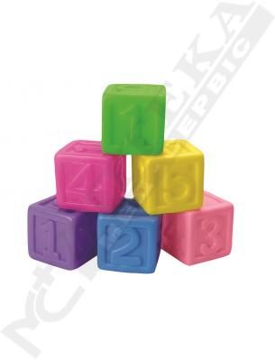 Іграшка Бебеліно пищалки для ванної Кубики з цифрами з 9+ місяців