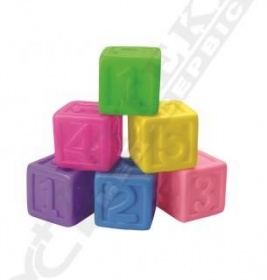 Іграшка Бебеліно пищалки для ванної Кубики з цифрами з 9+ місяців