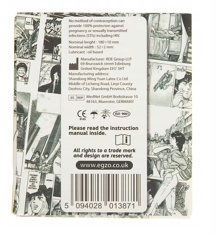 *Презерватив-насадка EGZO латексна стимулююча одноразова Bee's knees