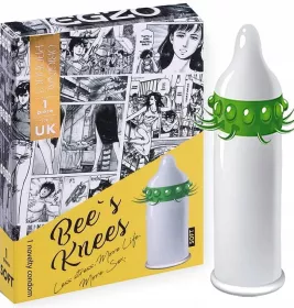 Презерватив-насадка EGZO латексна стимулююча одноразова Bee's knees