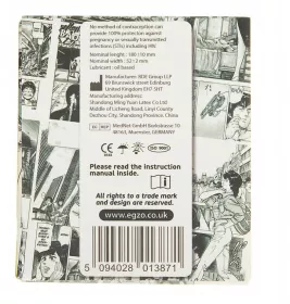 Презерватив-насадка EGZO латексна стимулююча одноразова Bee's knees