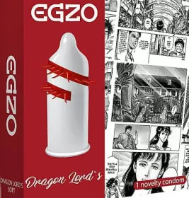 *Презерватив-насадка EGZO латексна стимулююча одноразова Dragon Lord's
