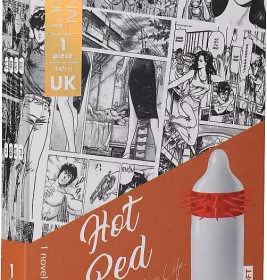 Презерватив-насадка EGZO латексна стимулююча одноразова EGZO Нот Red