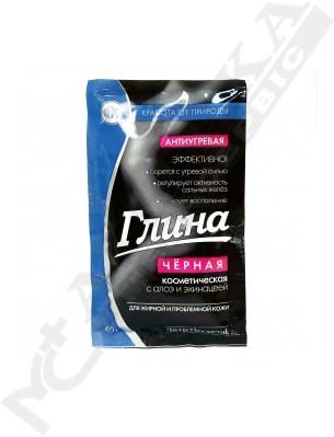 *Глина Фітокосметик чорная косметична Антивугрева 60 г
