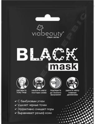 Маска-плівка Via Beauty Очищуюча Black Mask з бамбуковим вугіллям