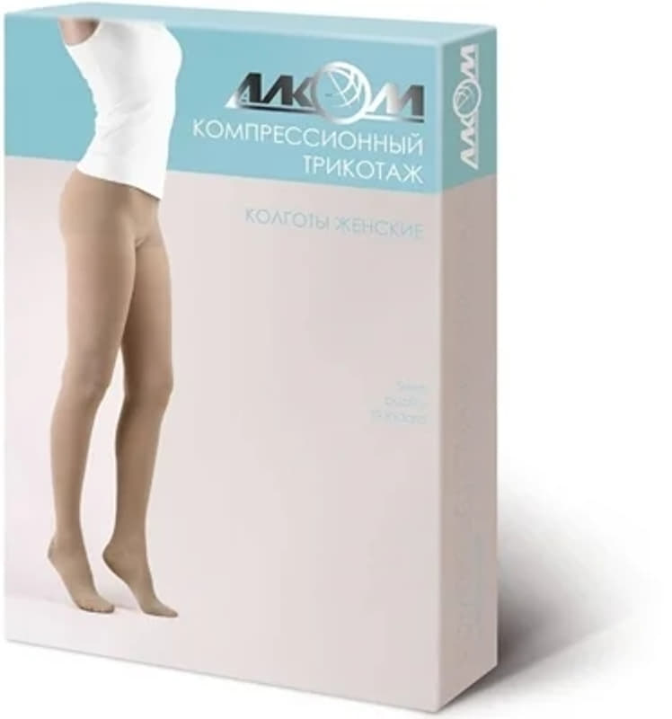 *Колготы Алком 7011 женские 1 компрессионные р 1 бежевые