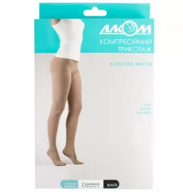 *Колготы Алком 7012 женские 2 компрессионные р 3 черные