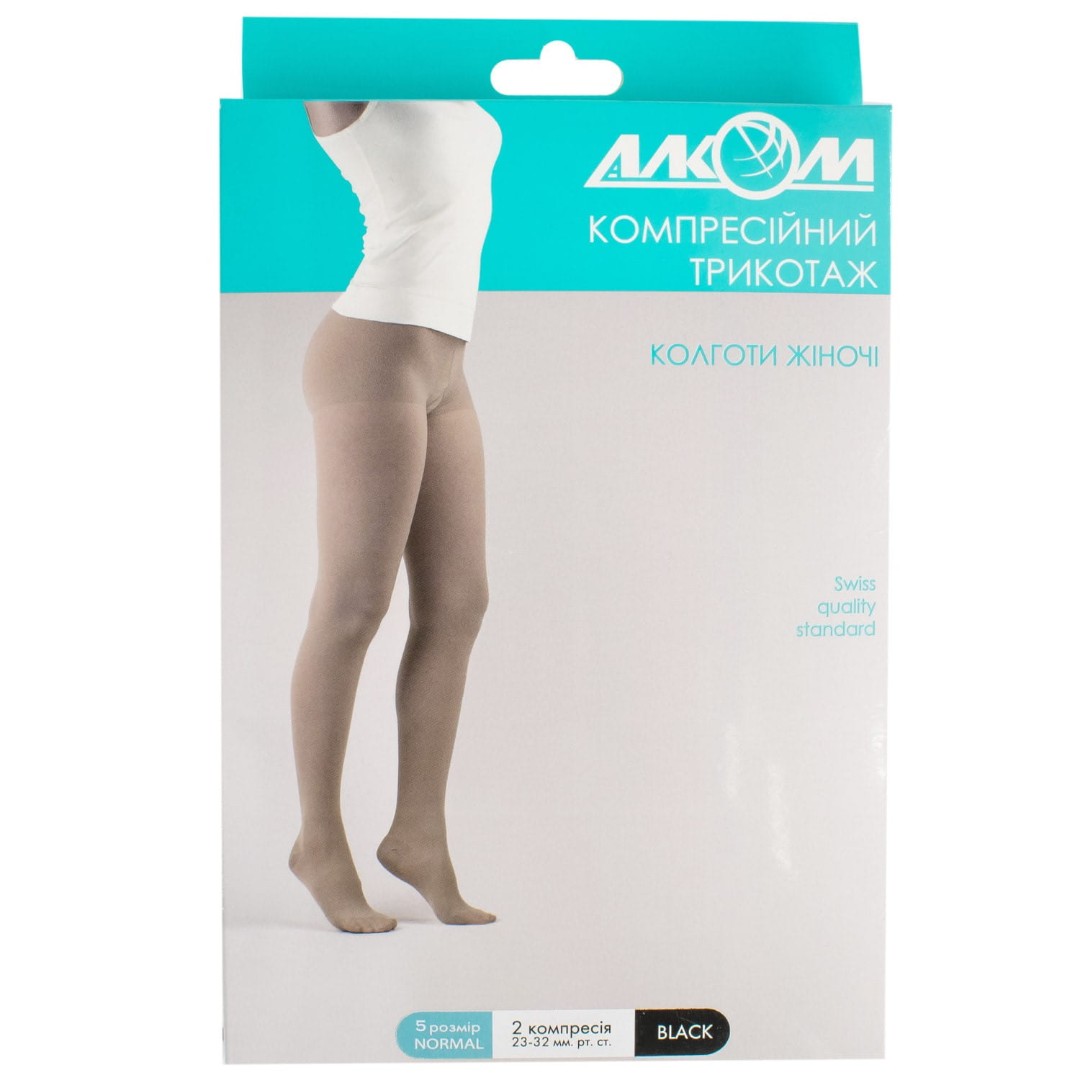 *Н03 7012 Колготы женские 2 компр р.5 черн