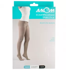 *Н03 7012 Колготы женские 2 компр р.5 черн