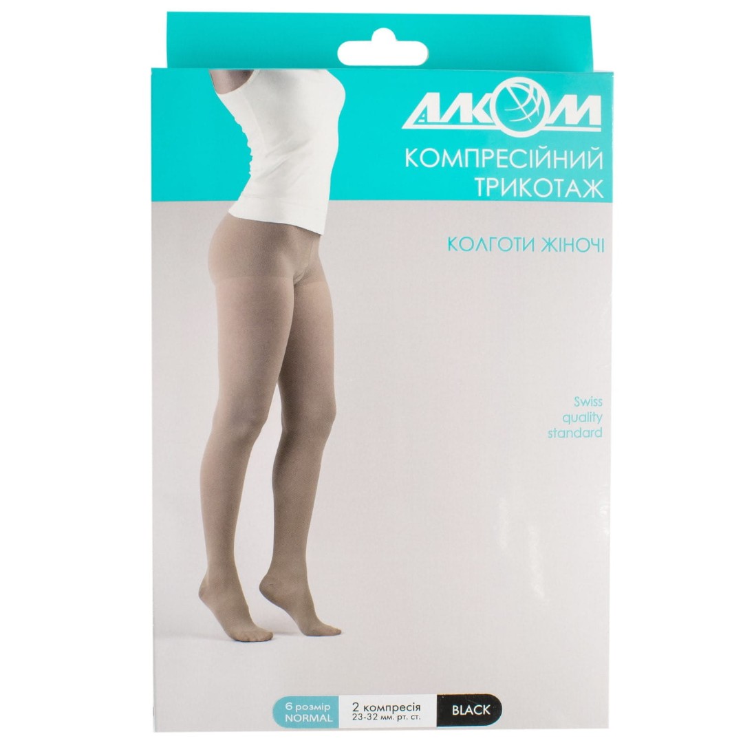 *Н03 7012 Колготы женские 2 компр р.6 черн