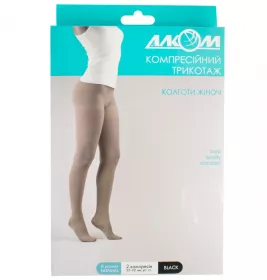 *Н03 7012 Колготы женские 2 компр р.6 черн