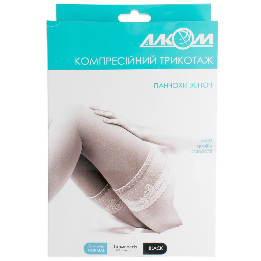 *Н03 6041 Чулки женские 1компр р.3 черн